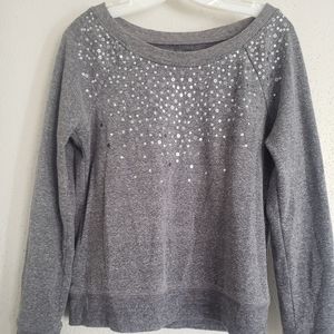 Sequin Grey sweater American Eagle Outfitter